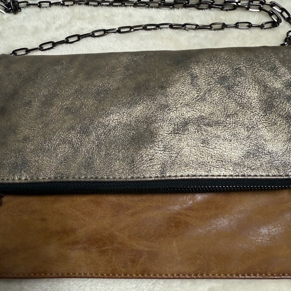 Madison West Bronze and Tan Clutch - Picture 2 of 11